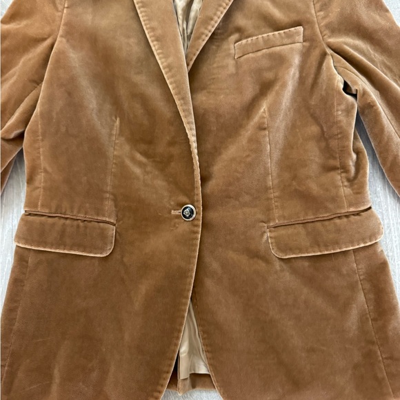 Mossimo Dutti Velvet Blazer Camel Tan Size 8 - Picture 4 of 11